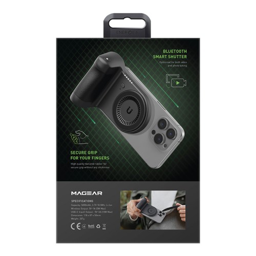 EnergEA АКБ Magear MagCam GRIP 5K, 5000W Magsafe 5W USB-C 10W Camera Grip Black