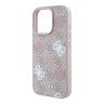 Guess для iPhone 16 Pro Max чехол PU кожа 4G Colored Peony Pink (MagSafe)