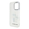Karl Lagerfeld для iPhone 16 Pro чехол PC/TPU NFT Karl & Choupette Glitter, прозрачный/с блестками