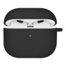 Uniq для Airpods 4 чехол NEXO Liquid silicone +carabin +Sports ear hooks Black
