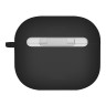 Uniq для Airpods 4 чехол NEXO Liquid silicone +carabin +Sports ear hooks Black