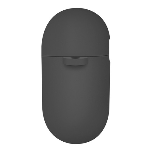 Uniq для Airpods 4 чехол NEXO Liquid silicone +carabin +Sports ear hooks Black