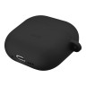 Uniq для Airpods 4 чехол NEXO Liquid silicone +carabin +Sports ear hooks Black