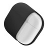Uniq для Airpods 4 чехол NEXO Liquid silicone +carabin +Sports ear hooks Black