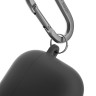 Uniq для Airpods 4 чехол NEXO Liquid silicone +carabin +Sports ear hooks Black