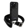 Karl Lagerfeld для iPhone 16 Pro чехол Crossbody cardslot PU Monogram Plate logo Hard Black