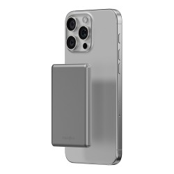 Energea АКБ AluPac MINI 5K, 5000W MagSafe 15W USB-C 20W Ultra Light Aluminium Natural Titanium