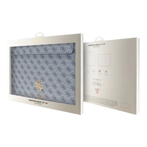 Guess для ноутбуков 13" чехол Sleeve 4G with Big metal logo Blue