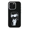 Karl Lagerfeld для iPhone 16 Pro Max чехол Liquid Silicone NFT Graffiti Karl Ikonik Hard Black (MagSafe)
