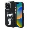 Karl Lagerfeld для iPhone 16 Pro Max чехол Liquid Silicone NFT Graffiti Karl Ikonik Hard Black (MagSafe)