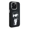 Karl Lagerfeld для iPhone 16 Pro Max чехол Liquid Silicone NFT Graffiti Karl Ikonik Hard Black (MagSafe)