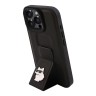 Karl Lagerfeld для iPhone 16 Pro Max чехол GripStand PU Saffiano NFT Choupette metal Hard Black