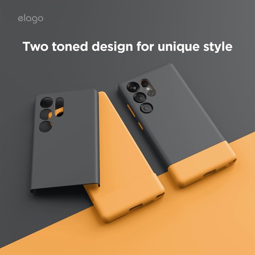 Elago для Galaxy S25 Ultra чехол GLIDE (tpu+pc) Dark Grey/Yellow (Magnetic)