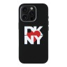 DKNY для iPhone 16 Pro чехол Liquid silicone Heart logo Metal Camera Hard Black (MagSafe)