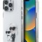 Karl Lagerfeld для iPhone 15 Pro Max чехол PC/TPU Aquarelle Karl & Choupette White