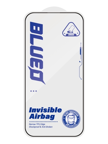 BlueO стекло для iPhone 17 Pro Max/16 Pro Max, 3D Invisible Airbag with Dustproof receiver Black