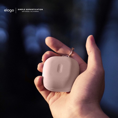Силиконовый чехол Elago Silicone Hang case для Galaxy Buds 2/Live/Pro, Sand Pink