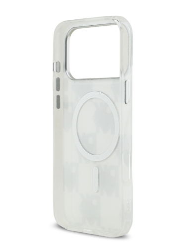 DKNY для iPhone 17 Pro Max чехол IML Electroplated Hearts Metal camera Hard White (MagSafe)