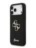 Guess для iPhone 17 Pro Max чехол Liquid silicone 4G Big and Script metal logo Hard Black
