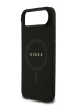 Guess для iPhone Air чехол PU Saffiano with Classic metal logo Hard Black (MagSafe)