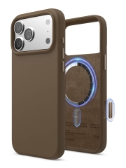 Elago для iPhone 17 Pro чехол Magnetic Silicone Brown (MagSafe)