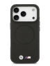 BMW для iPhone 17 Pro Max чехол M-series PU Full Wrapped Metal logo & Cam Hard Black (MagSafe)