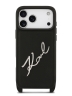 Karl Lagerfeld для iPhone 17 Pro Max чехол Crossbody PU Saffiano Autograph Hard + Strap Black