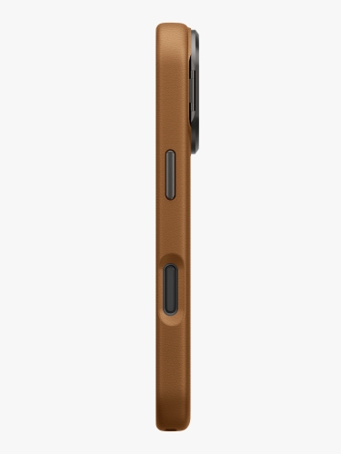 Uniq для iPhone 17 Pro чехол Heldro PRO Leatherette + FlexGrip & Camera stand Caramel (MagSafe)