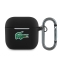 Lacoste для AirPods 4 чехол Liquid silicone Croc Logo Black