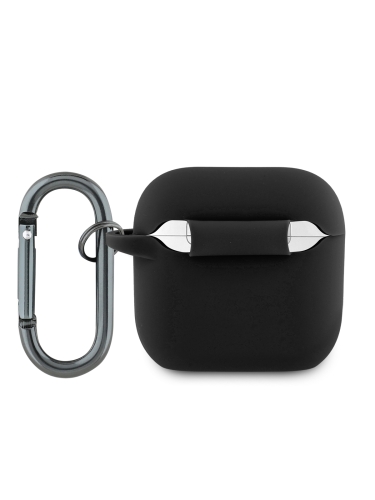 Lacoste для AirPods 4 чехол Liquid silicone Croc Logo Black