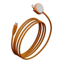 Energea Кабель FLOW Duo Watch USB-C to USB-C + Watch PD60W/480Mbps Nanoweave Orange 1.5m