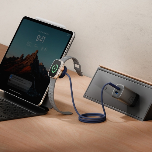 Energea Кабель FLOW Duo Watch USB-C to USB-C + Watch PD60W/480Mbps Nanoweave Orange 1.5m