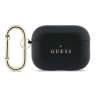 Guess для Airpods Pro 3 чехол PU Grained leather with Classic metal logo and Carabin Black
