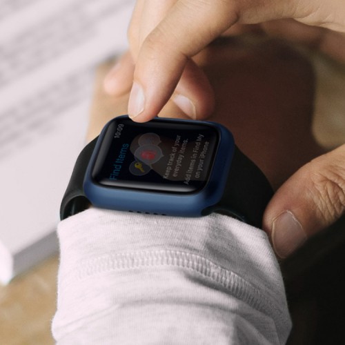 Чехол со стеклом Uniq Legion 9H Curved glass для Apple Watch 45 мм, синий