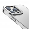 Чехол Baseus Glitter Case PC with metal armor для iPhone 13 Pro Max, серебристая рамка