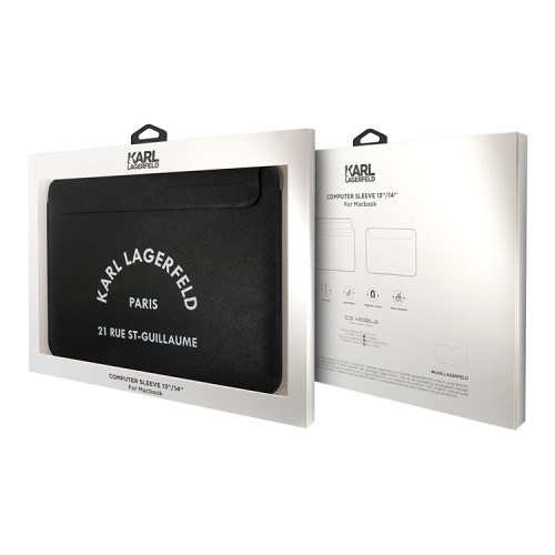 Чехол-папка Lagerfeld RSG Saffiano Sleeve для ноутбуков 13-14 дюймов, черный