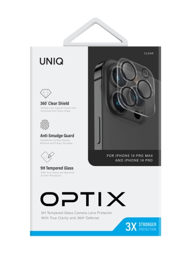 Защитное стекло Uniq OPTIX Camera Lens protector для камеры iPhone 14 Pro | 14 Pro Max, Clear