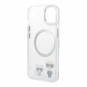 Чехол Lagerfeld Karl&Choupette Hard для iPhone 14, прозрачный (MagSafe)