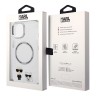 Чехол Lagerfeld Karl&Choupette Hard для iPhone 14, прозрачный (MagSafe)
