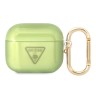 Чехол Guess Translucent Palm Tree с карабином для Airpods 3 (2021), зеленый