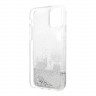 Чехол Lagerfeld Liquid glitter Karl & Choupette Hard для iPhone 11, серебристый