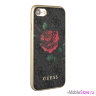 Чехол Guess Flower desire 4G Hard roses для iPhone 7/8/SE 2020, серый