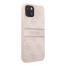 Чехол Guess 4G Stripe printed logo Hard для iPhone 14 Plus, розовый