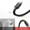 Кабель Baseus cafule USB-A/USB-C 3A (1 метр), черный/серый