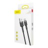Кабель Baseus cafule USB-A/USB-C 3A (1 метр), черный/серый