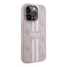 Чехол Guess PU 4G Stripes Hard для iPhone 14 Pro Max, розовый (MagSafe)