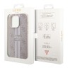 Чехол Guess PU 4G Stripes Hard для iPhone 14 Pro Max, розовый (MagSafe)