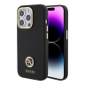 Guess для iPhone 15 Pro Max чехол Liquid silicone with 4G Diamond metal logo Hard Black
