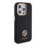 Guess для iPhone 15 Pro Max чехол Liquid silicone with 4G Diamond metal logo Hard Black
