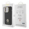 Guess для iPhone 15 Pro Max чехол Liquid silicone with 4G Diamond metal logo Hard Black